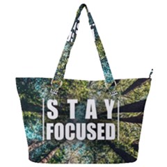 Stay Focused Focus Success Inspiration Motivational Full Print Shoulder Bag by Bangk1t