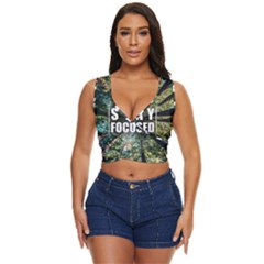 Stay Focused Focus Success Inspiration Motivational Women s Sleeveless Wrap Top by Bangk1t