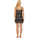 Peacock-feathers-bird-plumage Satin Pajama Short Set View4