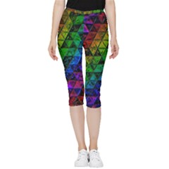 Pride Glass Inside Out Lightweight Velour Capri Leggings  by MRNStudios