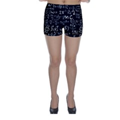 E=mc2 Text Science Albert Einstein Formula Mathematics Physics Skinny Shorts by uniart180623