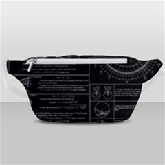 Black Background With Text Overlay Mathematics Trigonometry Waist Bag  by uniart180623