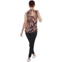 Colorful Paisley Background Artwork Paisley Patterns Mock Neck Chiffon Sleeveless Top View2