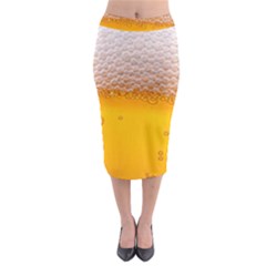 Beer Texture Liquid Bubbles Midi Pencil Skirt by uniart180623