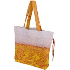 Beer Texture Drinks Texture Drawstring Tote Bag by uniart180623