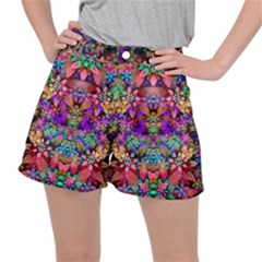 Flower Patterns Abstract Pattern Digital Art Women s Ripstop Shorts by uniart180623