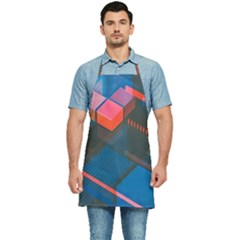 Minimalist Abstract Shaping Abstract Digital Art Kitchen Apron by uniart180623