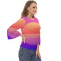 Sunset Summer Time Cut Out Wide Sleeve Top View3