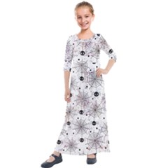 Creepy Spider Kids  Quarter Sleeve Maxi Dress by uniart180623