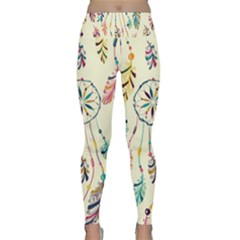 Dreamcatcher Abstract Pattern Lightweight Velour Classic Yoga Leggings by uniart180623