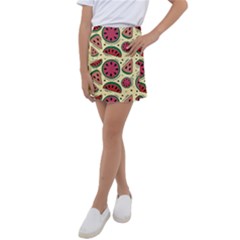 Watermelon Pattern Slices Fruit Kids  Tennis Skirt by uniart180623