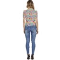 Leaves Colorful Leaves Seamless Design Leaf Puffed Short Sleeve Button Up Jacket View4