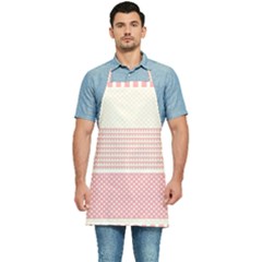 Background Pink Beige Decorative Texture Craft Kitchen Apron by Simbadda