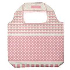 Background Pink Beige Decorative Texture Craft Premium Foldable Grocery Recycle Bag by Simbadda