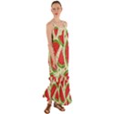 Cute Watermelon Seamless Pattern Cami Maxi Ruffle Chiffon Dress View1