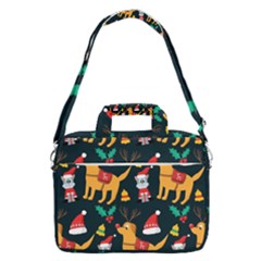 Funny Christmas Pattern Background Macbook Pro 16  Shoulder Laptop Bag by Simbadda