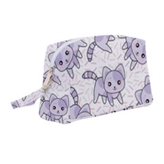 Cats Pattern Design Wristlet Pouch Bag (medium) by Simbadda