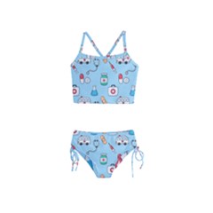 Medical Seamless Pattern Girls  Tankini Swimsuit by Simbadda