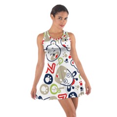 Animals Pattern Cotton Racerback Dress by Simbadda