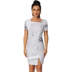(2) Fitted Knot Split End Bodycon Dress by Alldesigners
