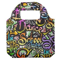 Graffiti Word Seamless Pattern Premium Foldable Grocery Recycle Bag by Simbadda