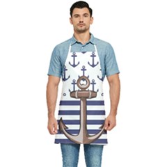 Anchor Background Design Kitchen Apron by Simbadda