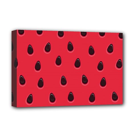 Seamless-watermelon-surface-texture Deluxe Canvas 18  X 12  (stretched) by Simbadda