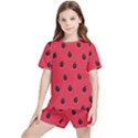 Seamless-watermelon-surface-texture Kids  Tee And Sports Shorts Set View1