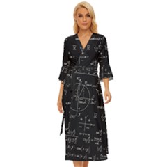 Mathematical-seamless-pattern-with-geometric-shapes-formulas Midsummer Wrap Dress by Simbadda