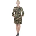 Camouflage Design Open Neck Shift Dress View2