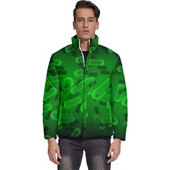 Green-rod-shaped-bacteria Men s Puffer Bubble Jacket Coat by Simbadda