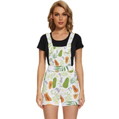 Seamless-tropical-pattern-with-papaya Short Overalls by Simbadda