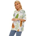 Seamless-tropical-pattern-with-papaya Oversized Basic Tee View2