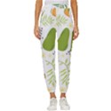 Seamless-tropical-pattern-with-papaya Women s Cropped Drawstring Pants View1