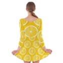 Lemon-fruits-slice-seamless-pattern Long Sleeve Velvet Skater Dress View2