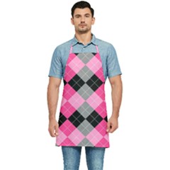 Seamless-argyle-pattern Kitchen Apron by Simbadda