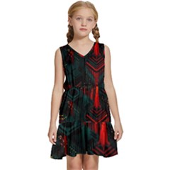 A Dark City Vector Kids  Sleeveless Tiered Mini Dress by Proyonanggan