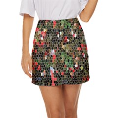 Colorful Abstract Background Mini Front Wrap Skirt by Proyonanggan