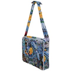 Colorful Aquatic Life Wall Mural Cross Body Office Bag by Proyonanggan