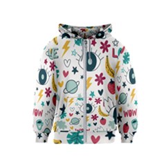 Love Pattern Kids  Zipper Hoodie by Proyonanggan