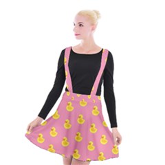 Rubber Duck Pattern Suspender Skater Skirt by Valentinaart