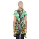 Monkey Tiger Bird Parrot Forest Jungle Style Short Sleeve Side Drop Tunic View2