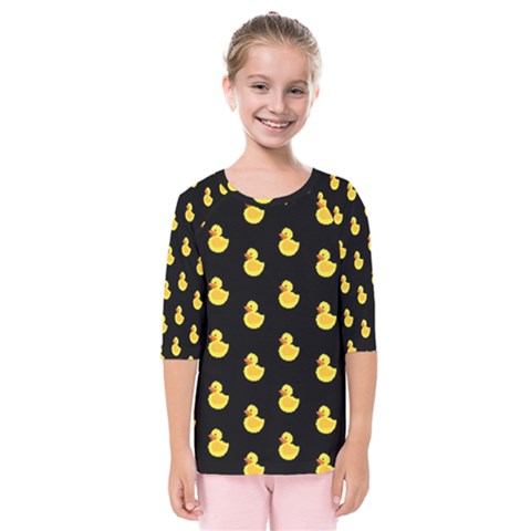 Rubber Duck Kids  Quarter Sleeve Raglan Tee by Valentinaart