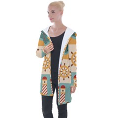 Nautical Elements Collection Longline Hooded Cardigan by Bangk1t