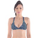 Bons Foot Prints Pattern Background Plunge Bikini Top View1