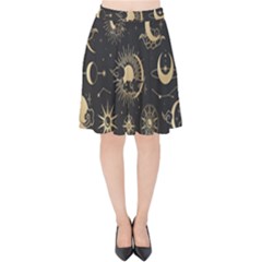 Asian-set With Clouds Moon-sun Stars Vector Collection Oriental Chinese Japanese Korean Style Velvet High Waist Skirt by Bangk1t