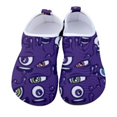 Eye Artwork Decor Eyes Pattern Purple Form Backgrounds Illustration Women s Sock-style Water Shoes