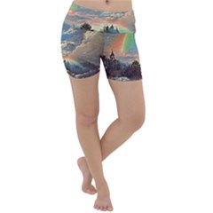 Abstract Art Psychedelic Arts Experimental Lightweight Velour Yoga Shorts by Bangk1t