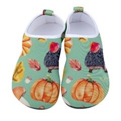 Autumn Seamless Background Leaves Wallpaper Texture Women s Sock-style Water Shoes