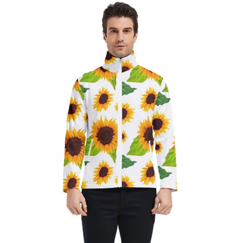 Sunflower Flower Seamless Men s Bomber Jacket by Amaryn4rt